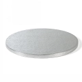 podkład pod tort gruby srebrny 12mm 25cm Decora