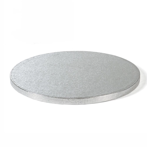 podkład pod tort gruby srebrny 12mm 25cm Decora