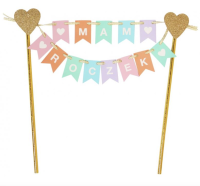 Dekoracja tortu "Mam roczek" dla dziewczynki