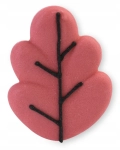 MODECOR JESIENNE DEKORACJE CUKROWE - 1,7 X 3 cm- DUŻY LIŚĆ CZERWONY