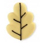 MODECOR JESIENNE DEKORACJE CUKROWE - 1,7 X 3 cm- DUŻY LIŚĆ ŻÓŁTY