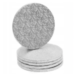 MODECOR PODKŁAD POD TORT OKRĄGŁY SREBRNY 20 CM