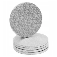 MODECOR PODKŁAD POD TORT OKRĄGŁY SREBRNY 20 CM