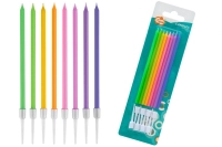 Świeczki pastelowy mix, 11.5x0.31 cm, 8 szt. GODAN