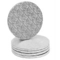 podkład pod tort okrągły gruby srebrny 30cm