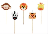 Świeczki pikery Safari, 5 szt.