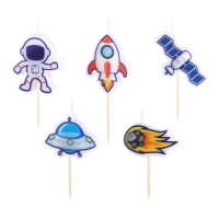 Świeczki urodzinowe na tort Kosmos 5szt. zestaw
