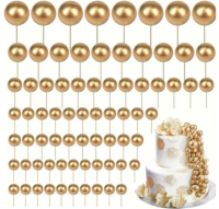 Zestaw ozdób złote kulki zestaw 108 szt.