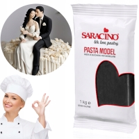 SARACINO MASA CUKROWA CZARNA SARACINO LUKIER PLASTYCZNY CZARNY 1kg